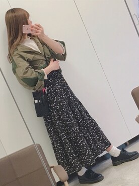 「w closet」｜「アイテム（ブルゾン）」を使った、haruさん（レディース・162cm）の春コーディネート