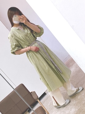 「w closet」｜「アイテム（シャツワンピース）」を使った、haruさん（レディース・162cm）の夏コーディネート