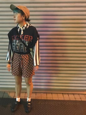 「PATRICK（パトリック）のアイテム（その他シューズ）」を使った、こじちゃんさん（レディース・150cm）の夏コーディネート