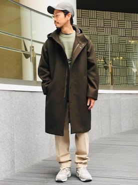 「RELAX」｜「アイテム（その他アウター）」を使った、中田 直宏さん（メンズ・171cm）の秋コーディネート