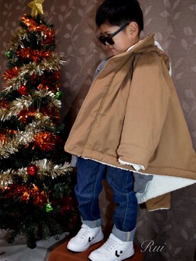 「DIESEL（ディーゼル）のアイテム」を使った、Ruiさん（キッズ・110cm）の冬コーディネート