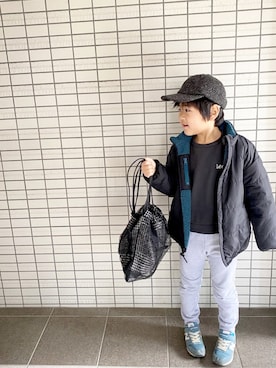「RODE SKO（ロデスコ）のアイテム」を使った、Ruiさん（キッズ・110cm）の春コーディネート