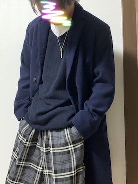 「いつもありがとうございます」｜「アイテム（チェスターコート）」を使った、poticodeさん（メンズ・167cm）の冬コーディネート