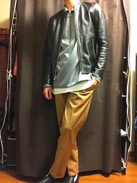 「NUMBER (N)INE（ナンバーナイン）のアイテム（ドレスシューズ）」を使った、ゆうとさん（メンズ・173cm）の春コーディネート