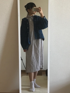 「アイテム（シャツワンピース）」を使った、つむさん（レディース・154cm・10代）の春コーディネート