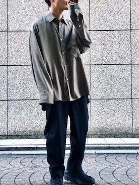 「キュプラ」｜Namoriさん（メンズ・171cm）の春コーディネート