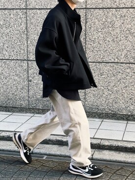 「stein（シュタイン）のアイテム（ブルゾン）」を使った、Namoriさん（メンズ・171cm）の冬コーディネート