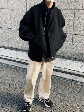 「stein（シュタイン）のアイテム（ブルゾン）」を使った、Namoriさん（メンズ・171cm）の冬コーディネート