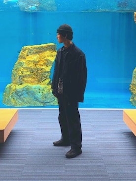 「YSTRDY's TMRRW（イエスタデイズトゥモロー）のアイテム（その他アウター）」を使った、おりかつおさん（メンズ・177cm）の冬コーディネート