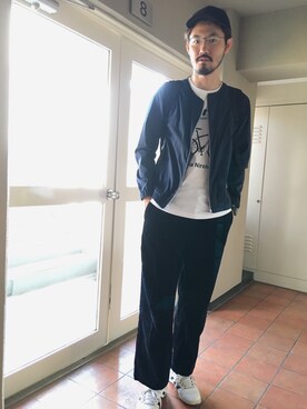 「アイテム（ブルゾン）」を使った、アーリーファッション【公式】さん（メンズ・188cm・30代）の秋コーディネート