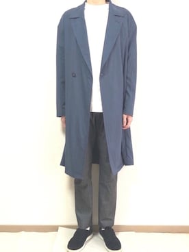 「STUDIOUS（ステュディオス）のアイテム（トレンチコート）」を使った、maru.さん（メンズ・181cm）の春コーディネート