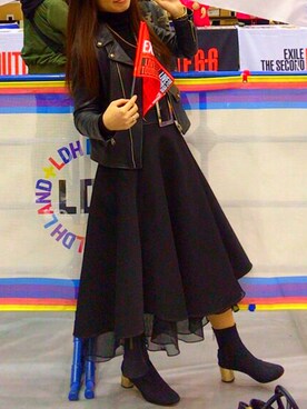 MISAKI使用「beautiful people（【beautiful people】×STUDIOUS別注　レザーライダースジャケット）」的時尚穿搭
