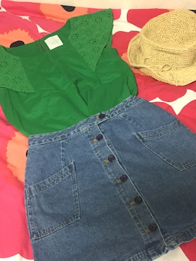 「Linetta（リネッタ）のアイテム」を使った、うめさん（レディース・155cm）の夏コーディネート