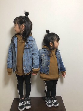 「devirock（デビロック）のアイテム（その他）」を使った、yuuuno☆さん（キッズ・110cm）の秋コーディネート