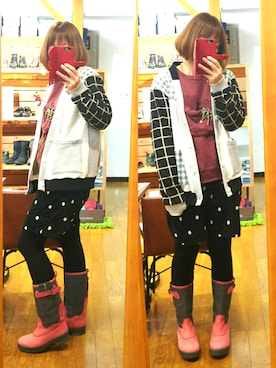 「ZOO（ズー）のアイテム」を使った、yasuyoさん（レディース・158cm）の冬コーディネート