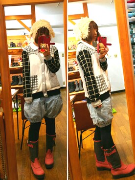 「ZOO（ズー）のアイテム」を使った、yasuyoさん（レディース・158cm）の冬コーディネート