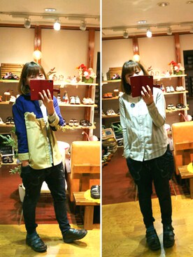 「Ne-net（ネネット）のネルストライプ②（シャツ/ブラウス）」を使った、yasuyoさん（レディース・158cm）の春コーディネート