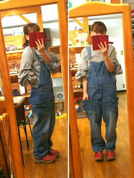 「Ne-net（ネネット）のアイテム（サロペット/オーバーオール）」を使った、yasuyoさん（レディース・158cm）の春コーディネート