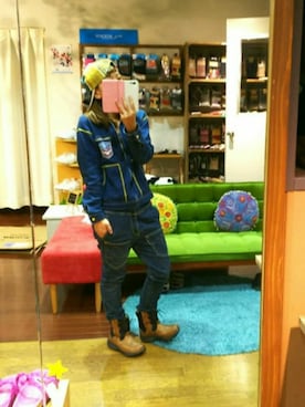 「アイテム（その他アンダーウェア/インナー、オレンジ系）」を使った、yasuyoさん（レディース・158cm）の秋コーディネート