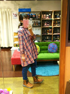 「B.L.U.E（ビーエルユーイー）のアイテム（ワンピース/ドレス）」を使った、yasuyoさん（レディース・158cm）の秋コーディネート