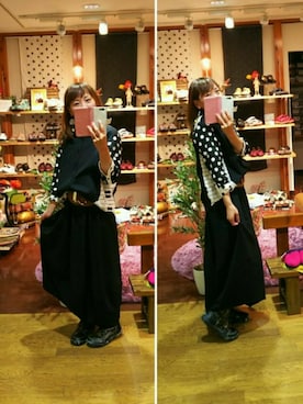 「コクーンスカート」｜「アイテム（その他）」を使った、yasuyoさん（レディース・158cm）の秋コーディネート