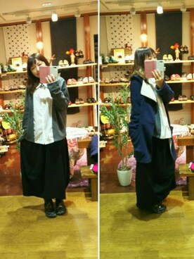 「antiqua」｜「アイテム（ダウンジャケット/コート）」を使った、yasuyoさん（レディース・158cm）の秋コーディネート