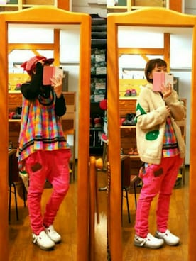 「カウチンセーター」｜「アイテム（フレグランス）」を使った、yasuyoさん（レディース・158cm）の冬コーディネート