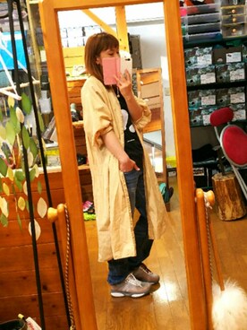 「シャツカーディガン」｜「アイテム（その他）」を使った、yasuyoさん（レディース・158cm）の春コーディネート