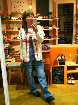 「Ne-net（ネネット）のアイテム（サロペット/オーバーオール）」を使った、yasuyoさん（レディース・158cm）の春コーディネート