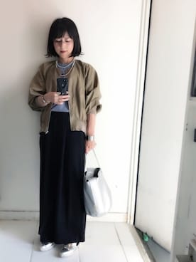 「MACPHEE（マカフィー）のアイテム（ブルゾン）」を使った、yukino_yucchinoさん（レディース・151cm）の春コーディネート