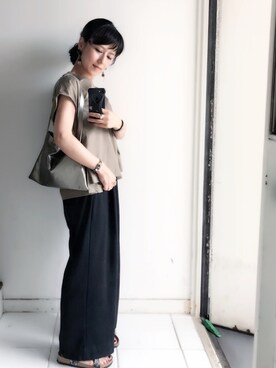 「FLORENT（フローレント）のアイテム（シャツ/ブラウス）」を使った、yukino_yucchinoさん（レディース・151cm）の夏コーディネート