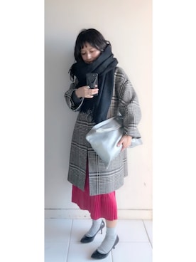 「DES PRES（デ・プレ）のアイテム（ジャケット/アウター）」を使った、yukino_yucchinoさん（レディース・151cm）の冬コーディネート