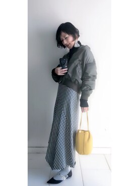 「EDITION（エディション）のアイテム（ブルゾン）」を使った、yukino_yucchinoさん（レディース・151cm）の冬コーディネート