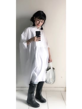 「AIGLE（エーグル）のアイテム（ブーツ）」を使った、yukino_yucchinoさん（レディース・151cm）の春コーディネート