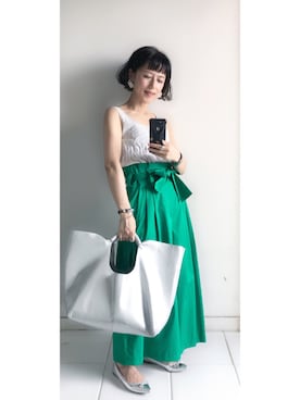 「シルバーバッグ」｜yukino_yucchinoさん（レディース・151cm）の夏コーディネート