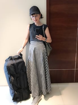 「アイテム（ボディバッグ/ウエストポーチ、シルバー系）」を使った、yukino_yucchinoさん（レディース・151cm）の夏コーディネート