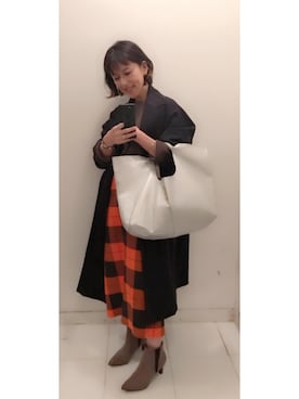 「ゆるニット」｜「アイテム（ブーティ）」を使った、yukino_yucchinoさん（レディース・151cm）の秋コーディネート
