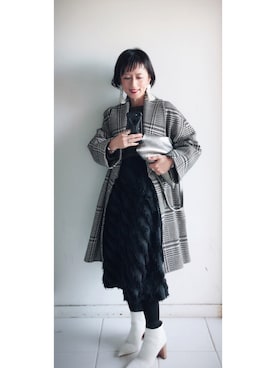 「DES PRES（デ・プレ）のアイテム（ジャケット/アウター）」を使った、yukino_yucchinoさん（レディース・151cm）の冬コーディネート