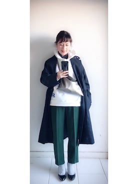 「アイテム（ボディバッグ/ウエストポーチ、シルバー系）」を使った、yukino_yucchinoさん（レディース・151cm）の冬コーディネート