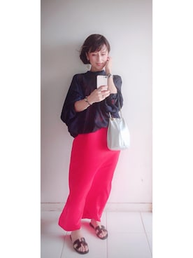 「HERMES（エルメス）のアイテム（シューズ）」を使った、yukino_yucchinoさん（レディース・150cm）の夏コーディネート