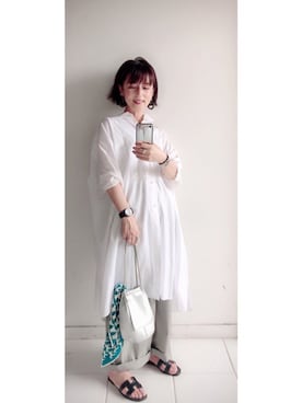 「HERMES（エルメス）のアイテム（シューズ）」を使った、yukino_yucchinoさん（レディース・151cm）の夏コーディネート