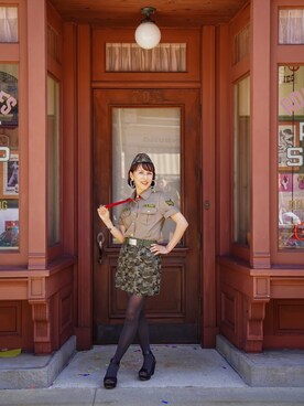 「アーミー」｜「アイテム（その他）」を使った、yukino_yucchinoさん（レディース・151cm）の秋コーディネート