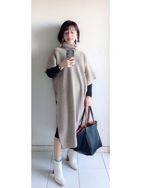「リバーシブル」｜「アイテム（ブーティ）」を使った、yukino_yucchinoさん（レディース・151cm）の秋コーディネート