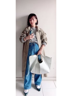 「BLISS POINT（ブリスポイント）のアイテム（パンツ）」を使った、yukino_yucchinoさん（レディース・151cm）の春コーディネート