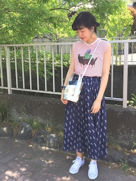 「アイテム（バングル/リストバンド）」を使った、るこ。さん（レディース・170cm・20代）の春コーディネート