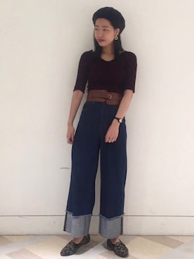 「BEAMS（ビームス）のアイテム（イヤリング）」を使った、るこ。さん（レディース・170cm）の夏コーディネート