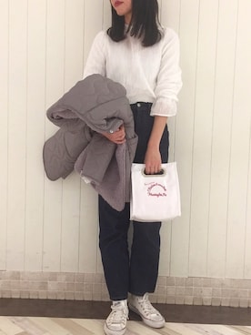 「archives（アルシーヴ）のアイテム（その他アウター）」を使った、るこ。さん（レディース・170cm）の冬コーディネート