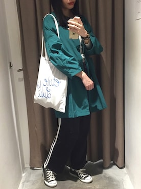 「archives（アルシーヴ）のアイテム（その他アウター）」を使った、るこ。さん（レディース・170cm）の春コーディネート