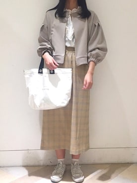 「archives（アルシーヴ）のアイテム（ジャケット/アウター）」を使った、るこ。さん（レディース・170cm）の春コーディネート