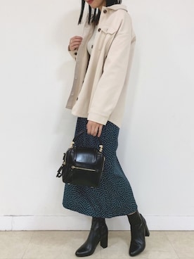 「archives（アルシーヴ）のアイテム（その他アウター）」を使った、るこ。さん（レディース・170cm）の秋コーディネート